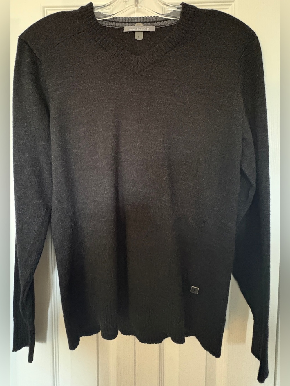 Smartwool Men's Merino Wool V-Neck Pullover Sweater Charcoal Black Small S